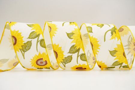 Fairy-tale Lavender And Sunflowers Ribbon_KF7563GC-2-6_ivory